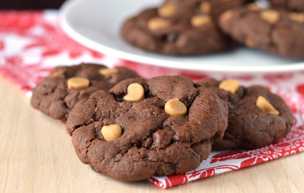 Double chocolate peanut butter chip cookies