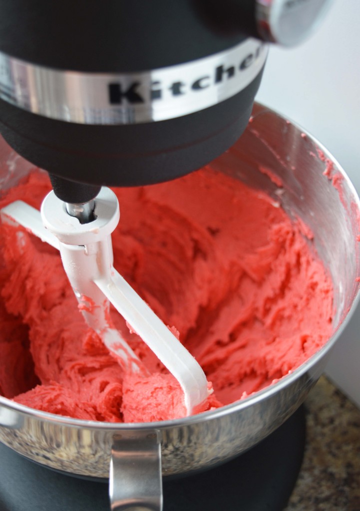 Stand mixer with cookie batter