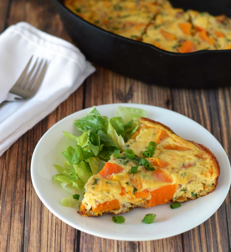 Sausage and butternut squash frittata