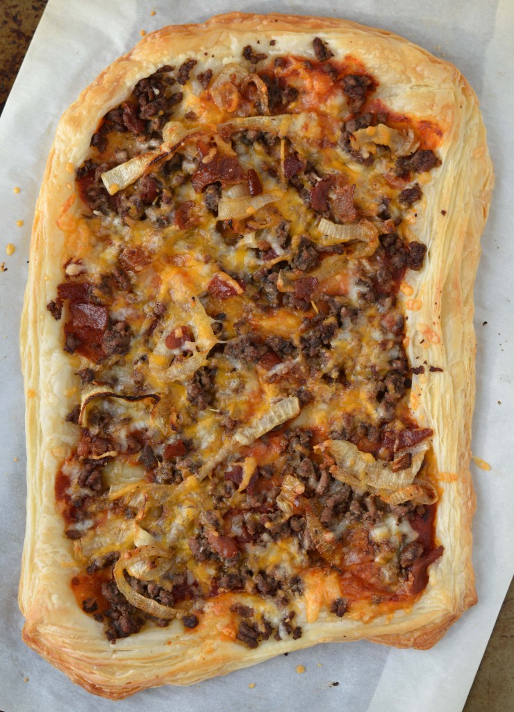 bacon double cheeseburger tart