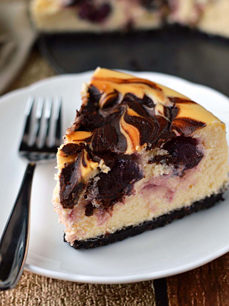 Chocolate covered cherry cheesecake