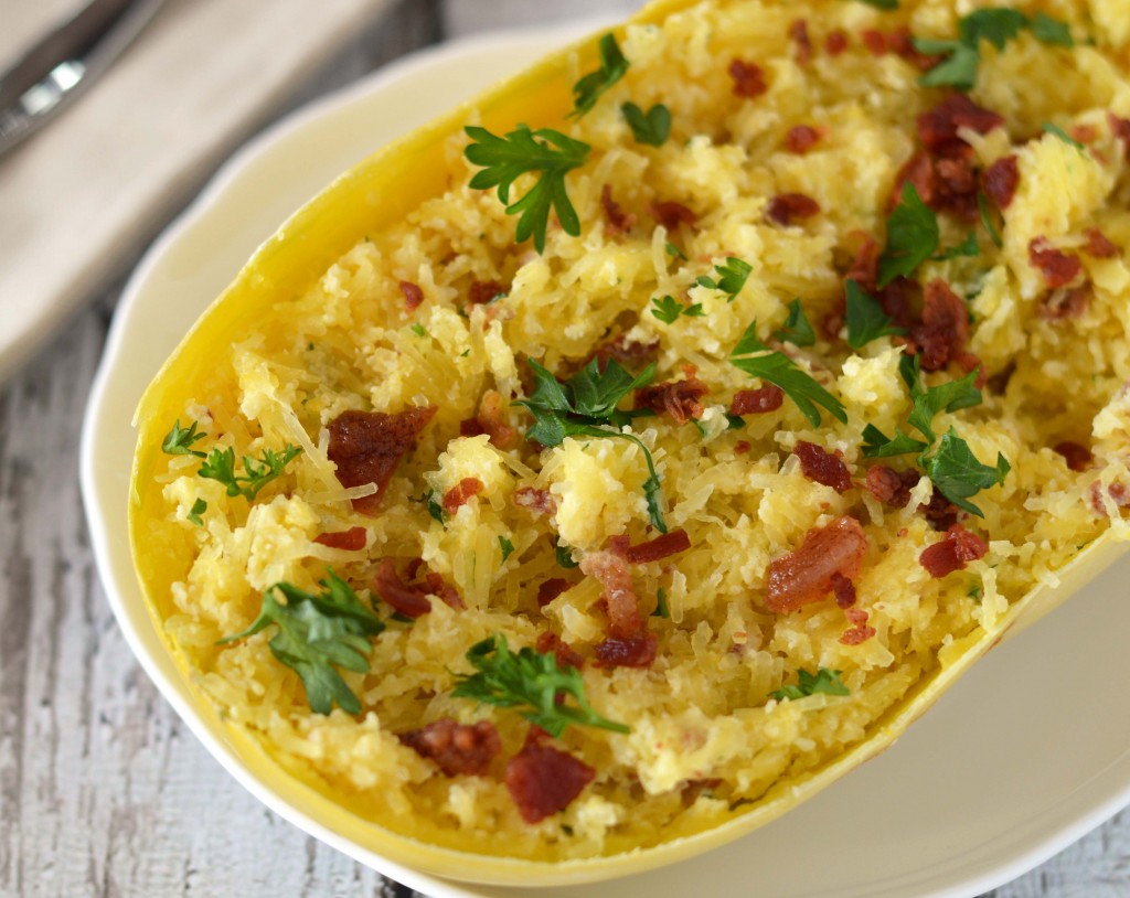 Spaghetti squash carbonara