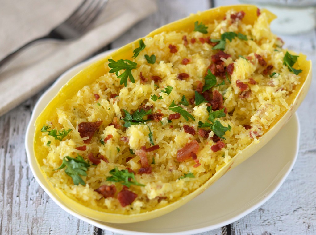 Spaghetti squash carbonara