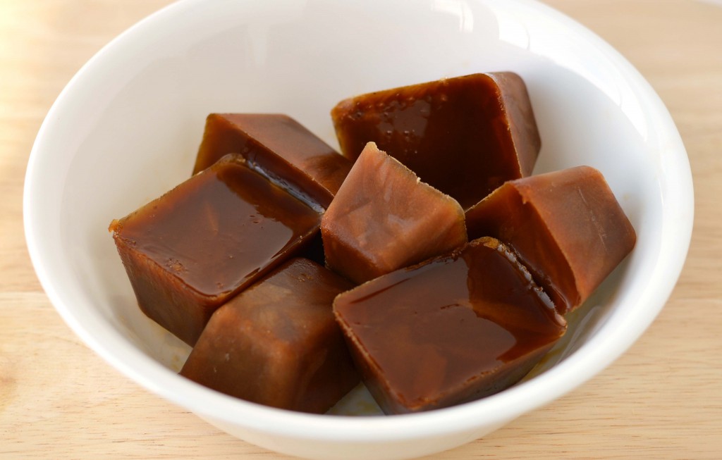 pumpkin coffee  ice cubes