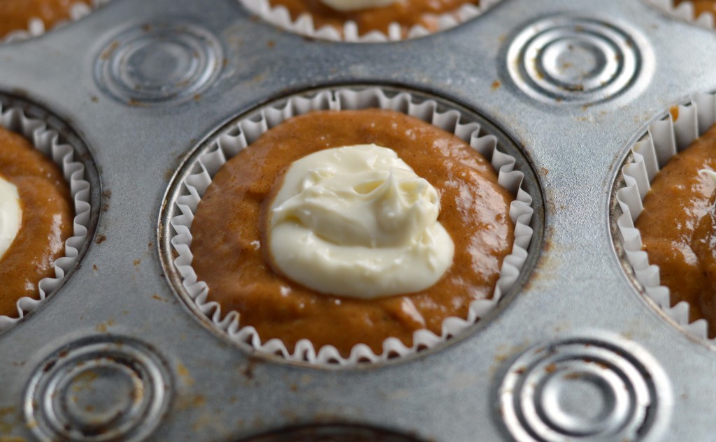 pumpkin muffin with cream cheese