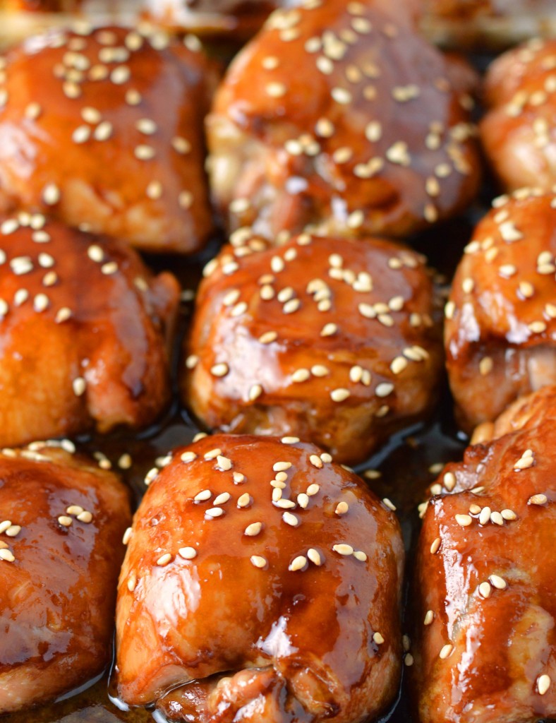 Sticky sesame chicken