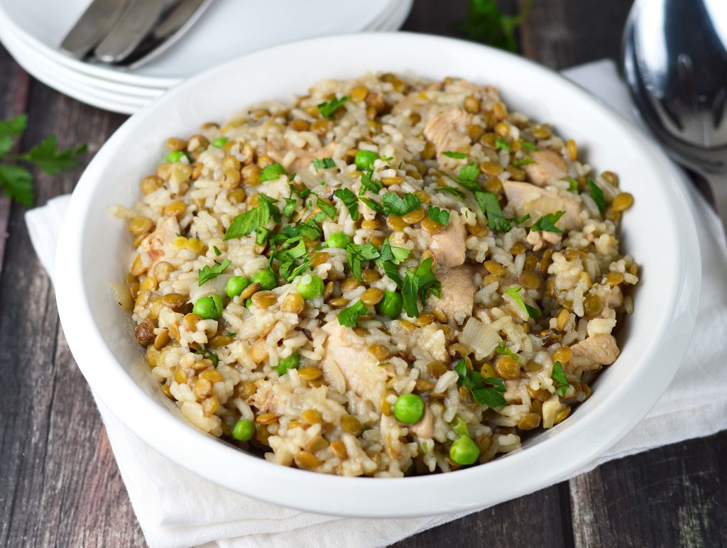 Lemon lentil chicken and rice