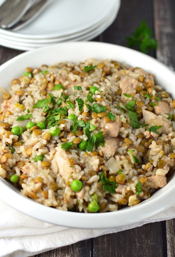 Lemon lentil chicken and rice