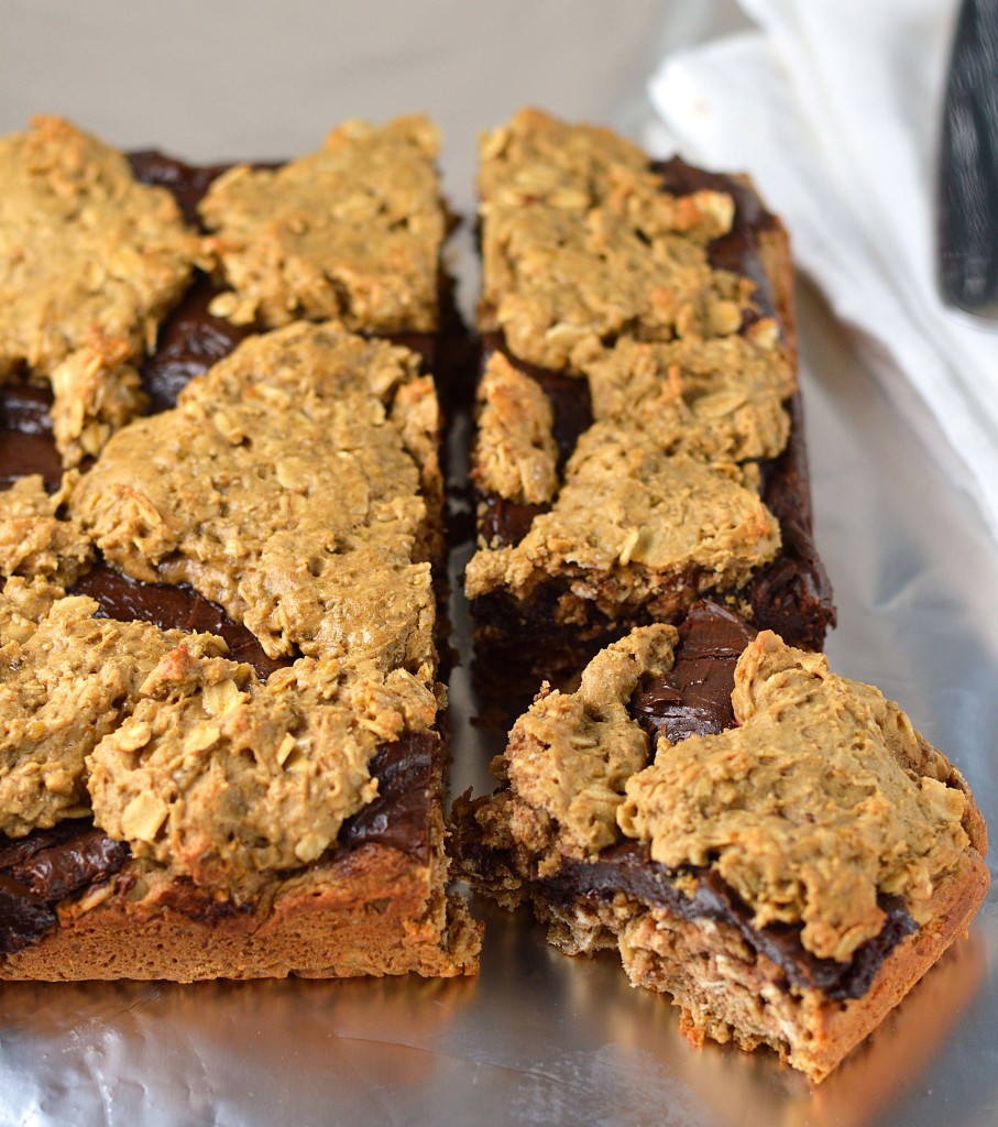 peanut butter oat fudge bars