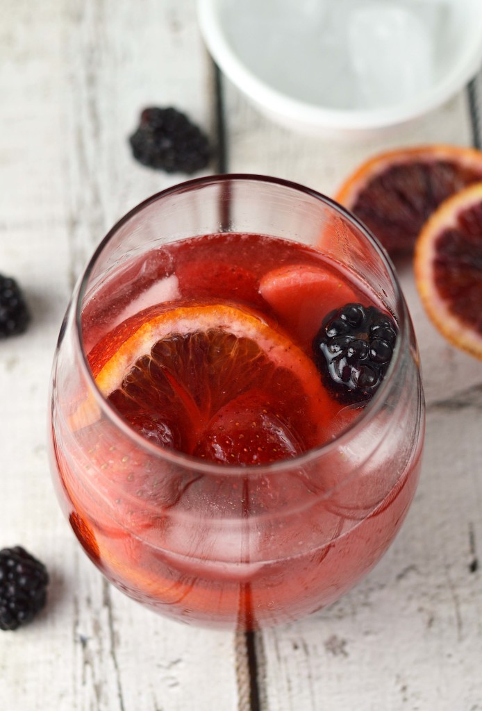 Blushing berry sangria