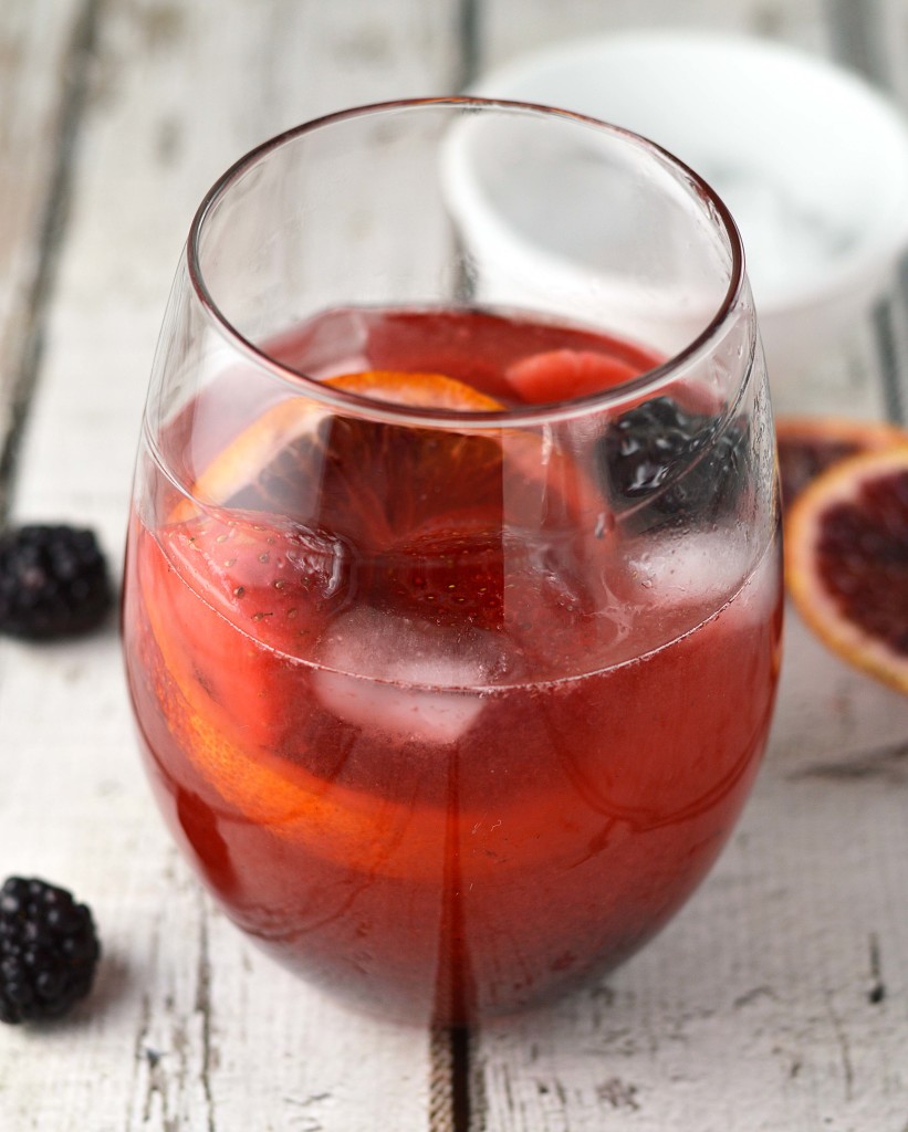 Blushing berry sangria