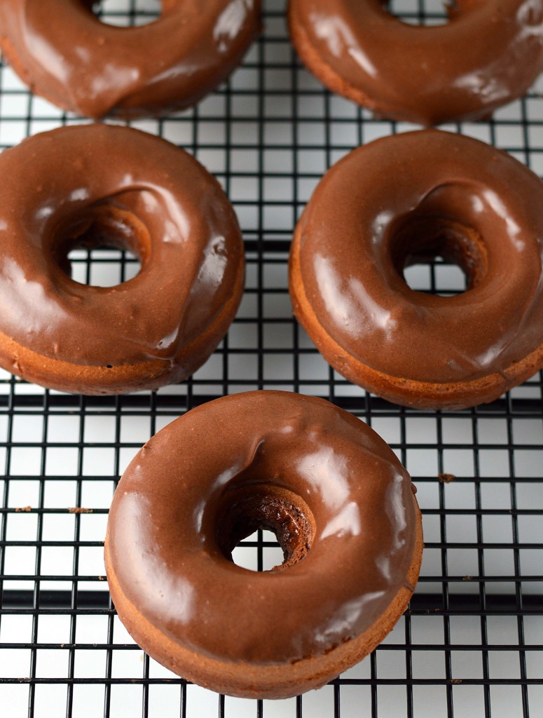 baked chocolate doughnuts