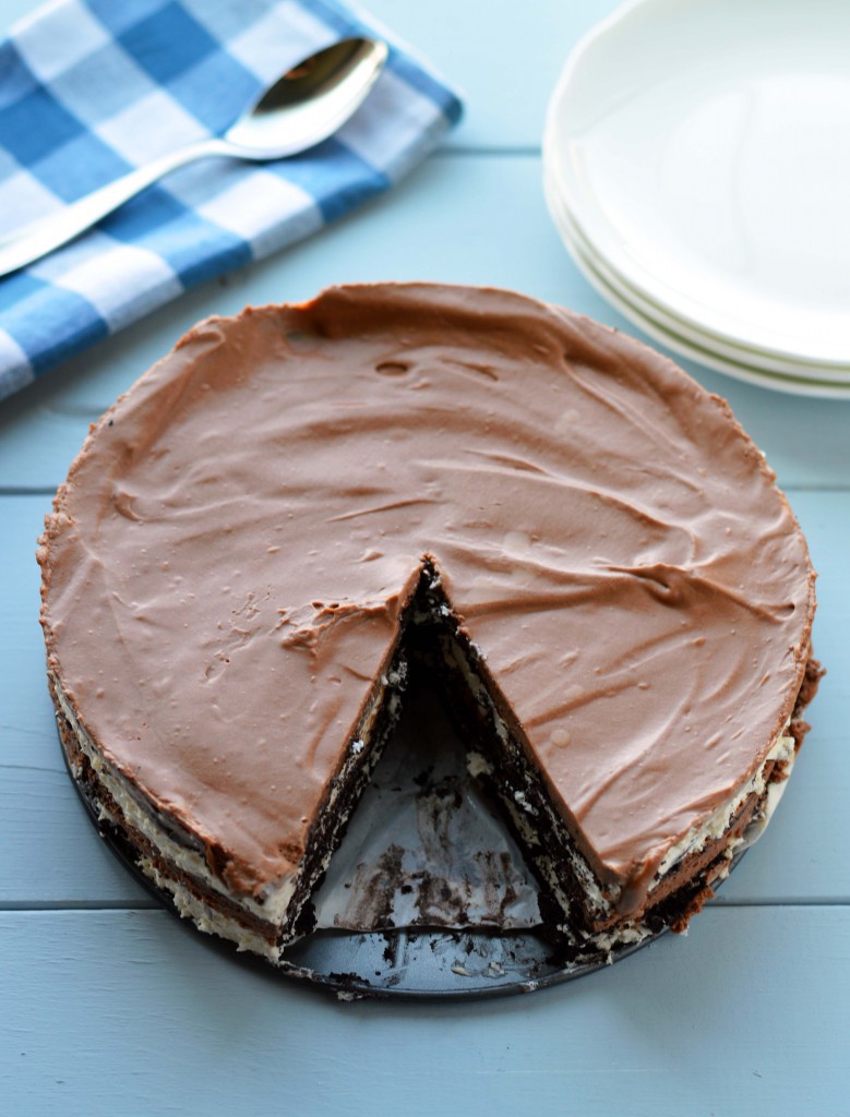 no bake chocolate hazelnut cream cake