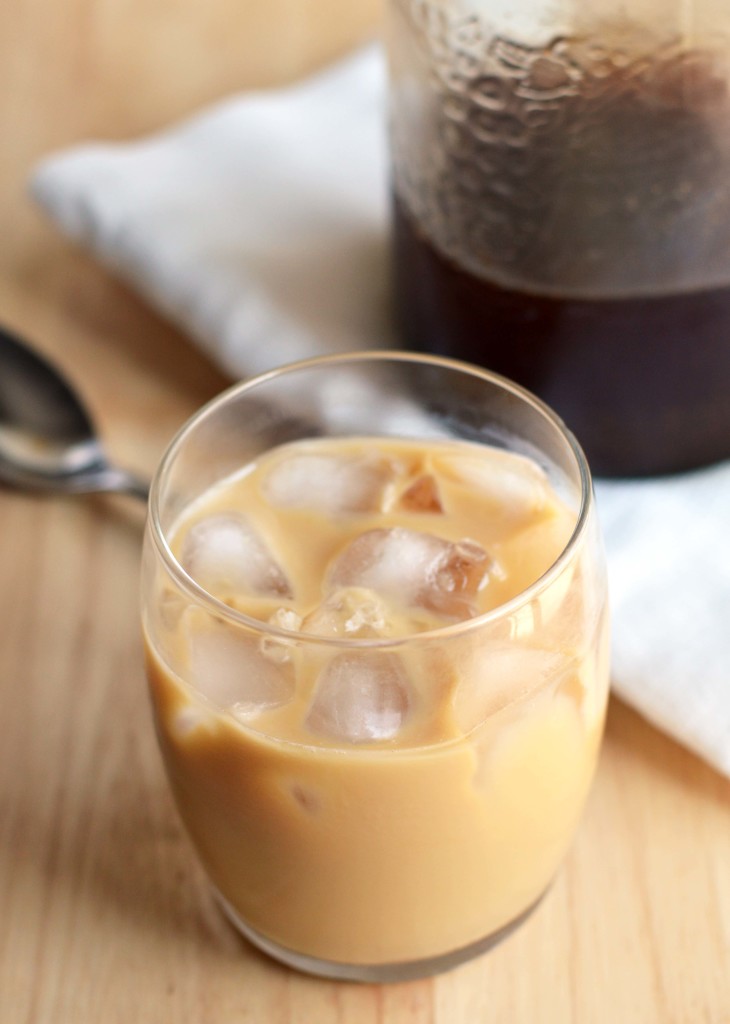 cold brewed iced coffee