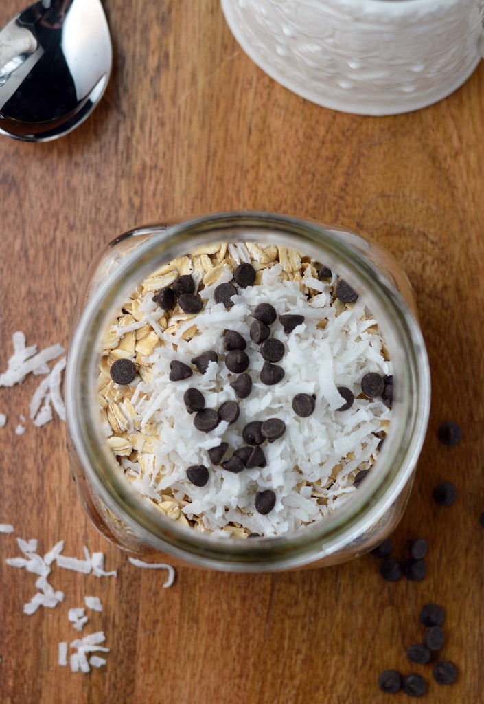 Overnight Almond Joy Oatmeal