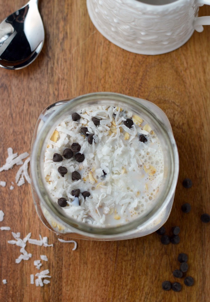 Overnight Almond Joy Oatmeal