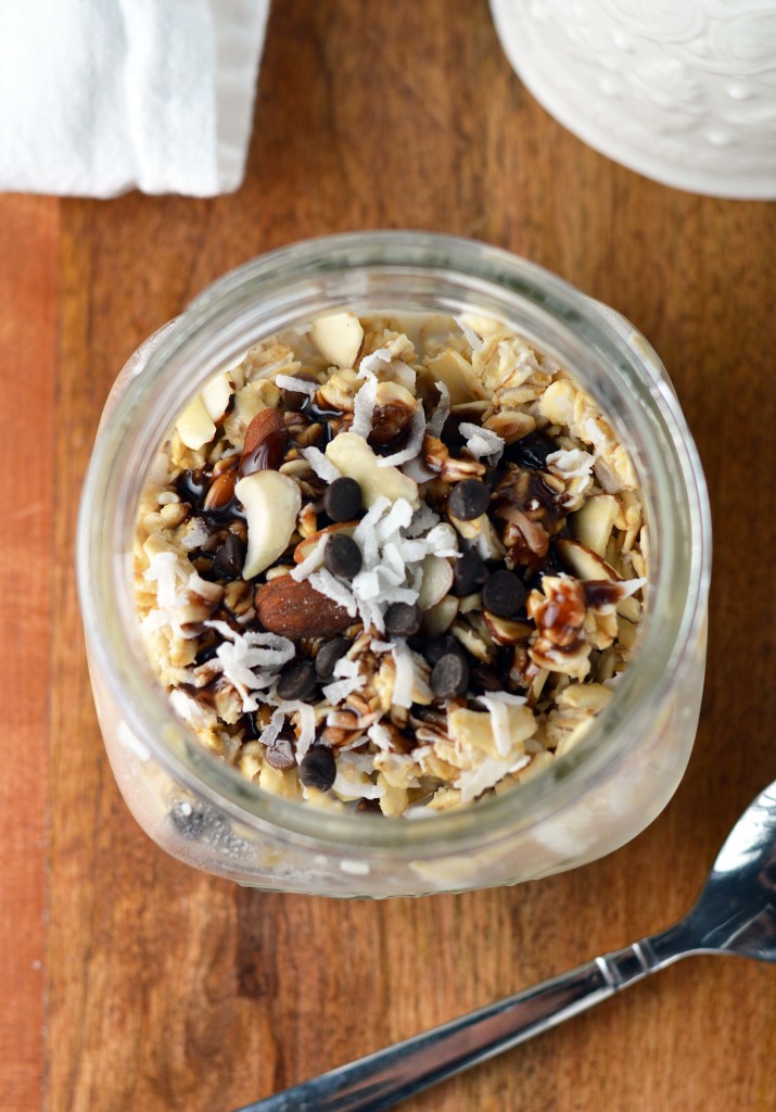 Overnight Almond Joy Oatmeal