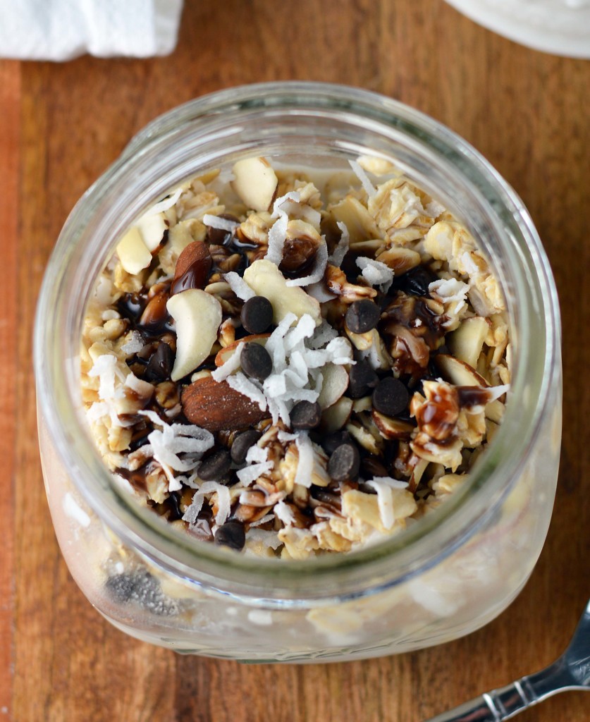 Overnight Almond Joy Oatmeal