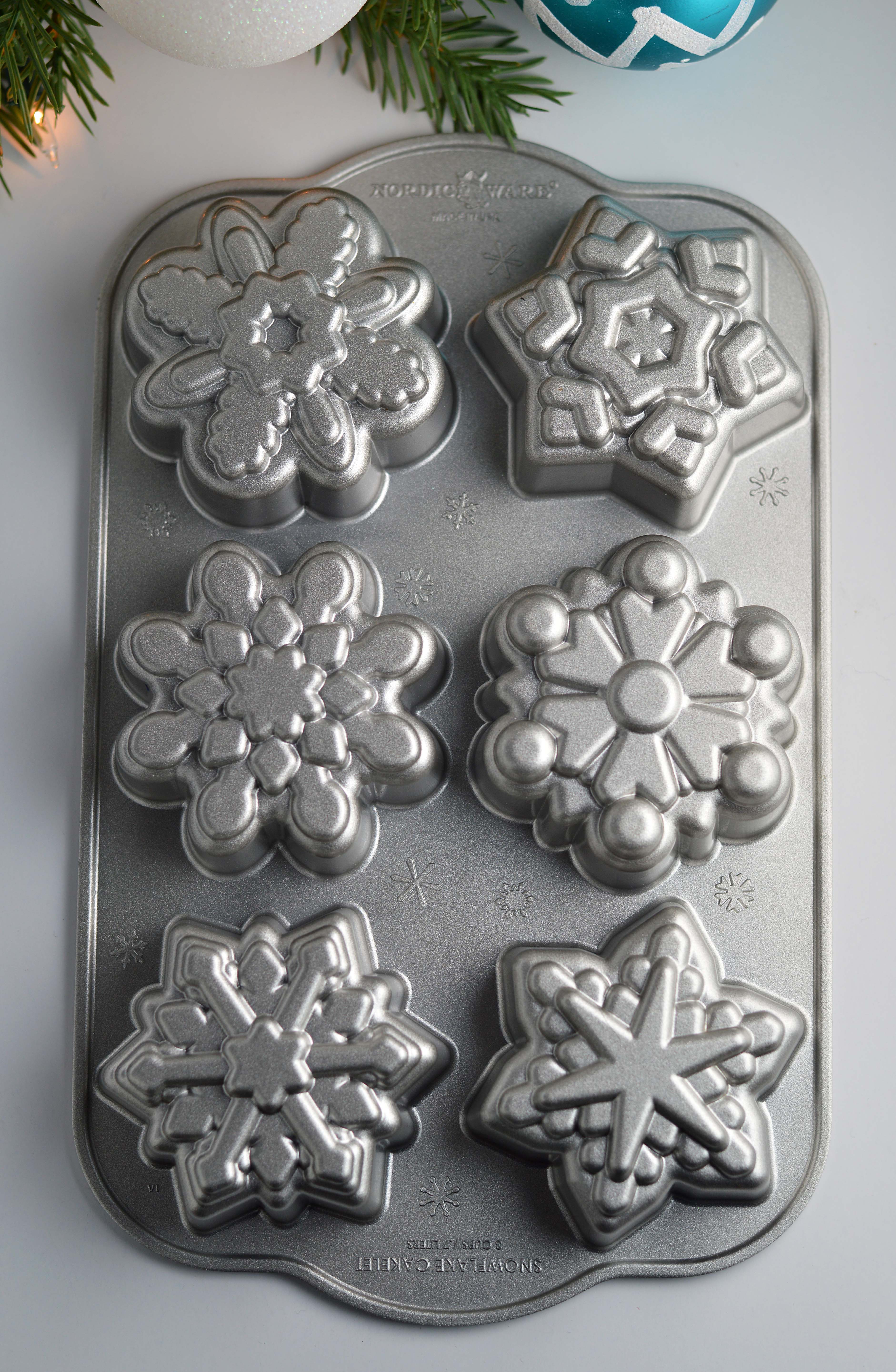 Wintery Snowflake Cakelets - Friday is Cake Night