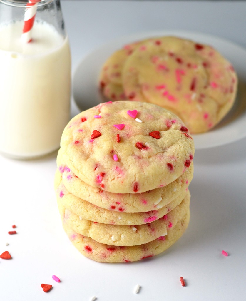 Valentine Sprinkle Cookies