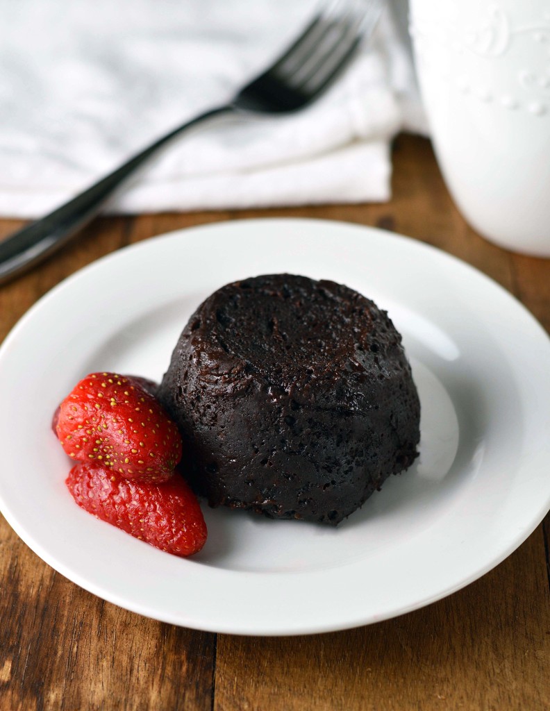 Gooey chocolate mug cake