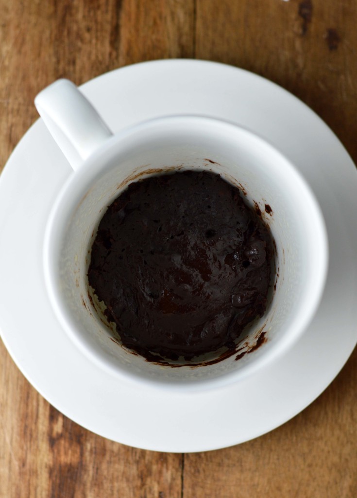 Gooey chocolate mug cake