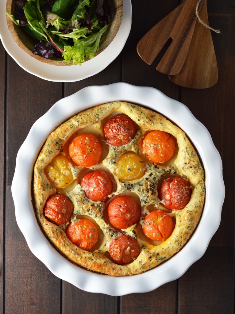 Tomato and Basil Clafoutis