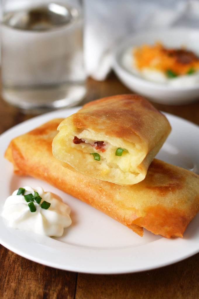 Loaded Potato Spring Rolls