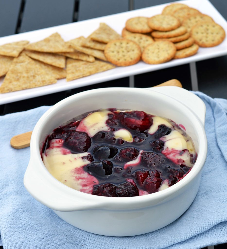 Baked camembert with boozy berries
