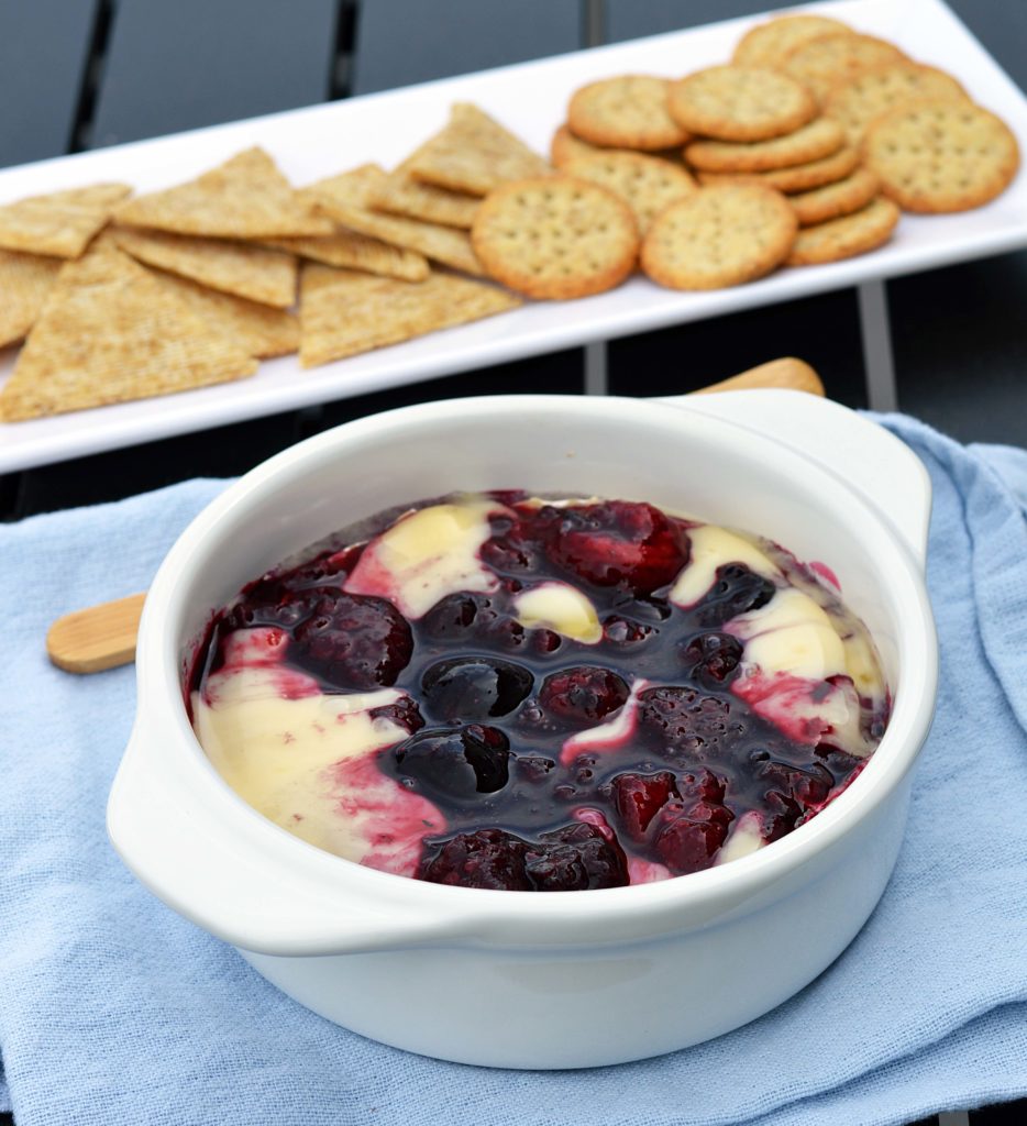 Baked camembert with boozy berries