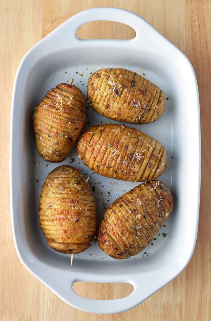 Caesar Hasselback Potatoes