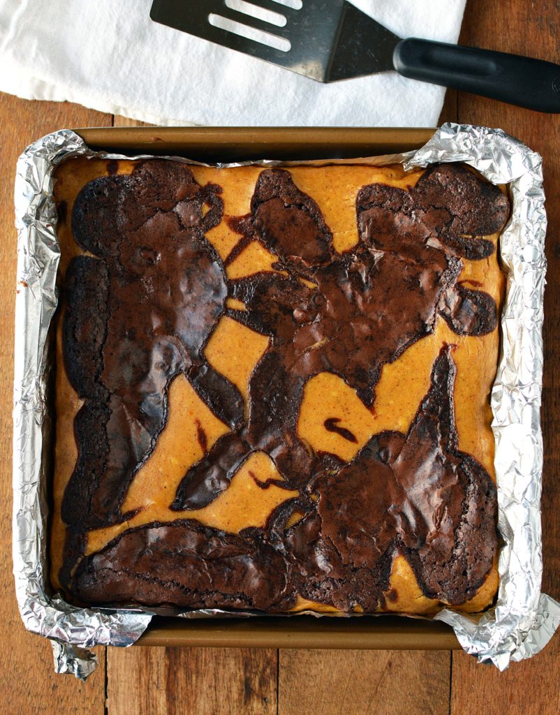 Pumpkin cheesecake brownies