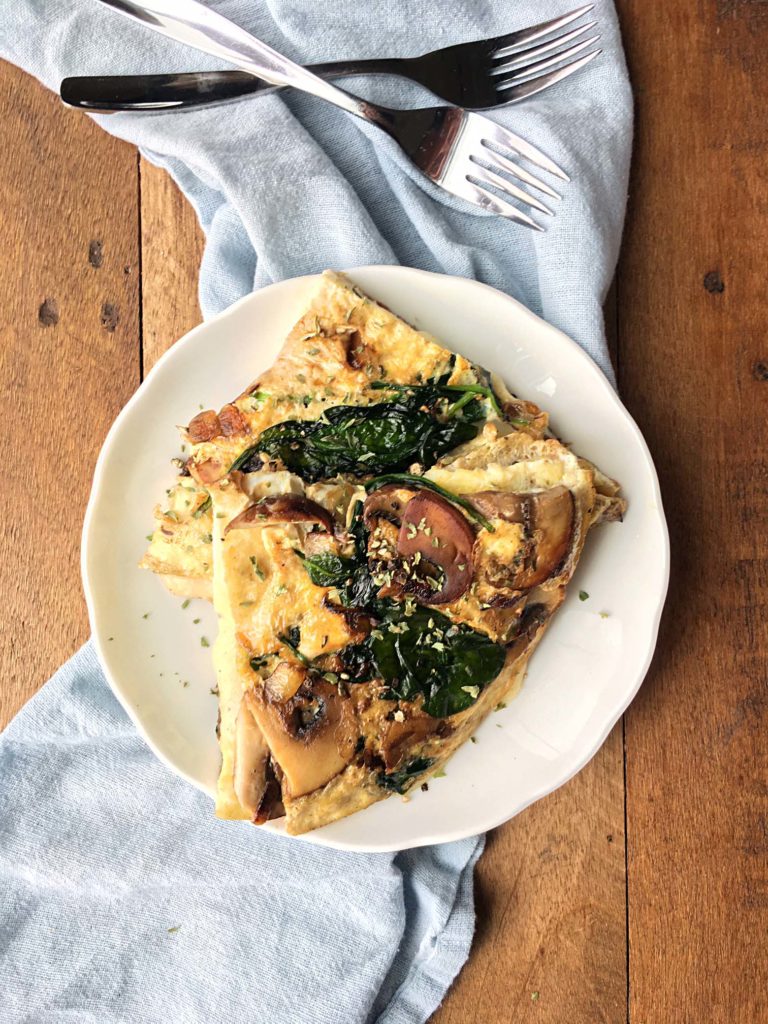 Mushroom and Onion Steamed Omelette