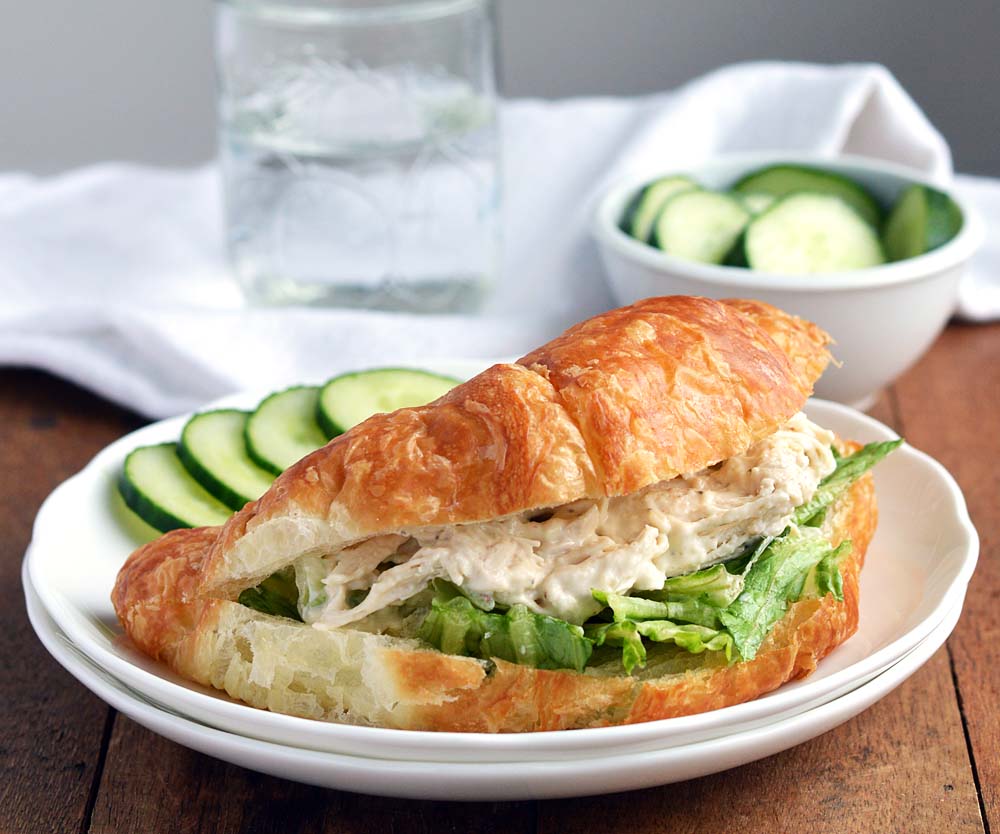 Caesar Chicken Salad Croissants