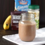 Healthy chocolate peanut butter shake