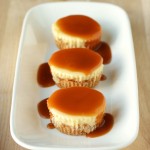 Salted caramel mini cheesecakes