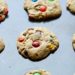 Big soft M&M cookies