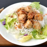 Orange sesame chicken salad