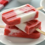 Creamy strawberry coconut popsicles