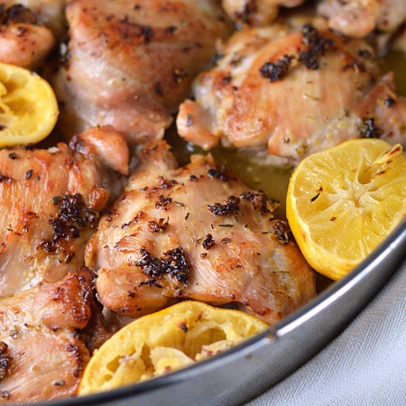 Pan roasted lemon chicken