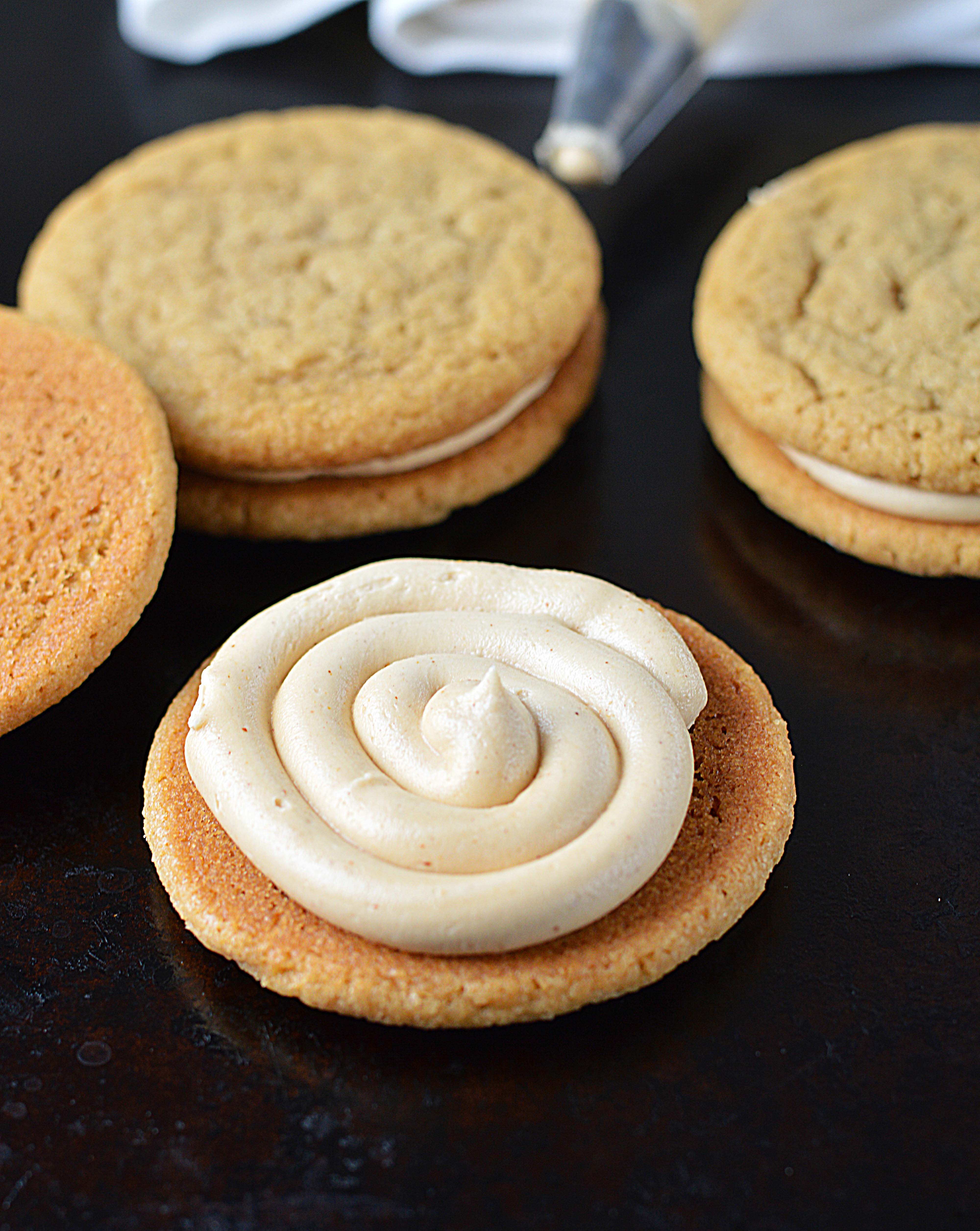 Peanut butter sandwich cookies - Friday is Cake Night