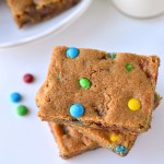 Chocolate M&M cookie bars