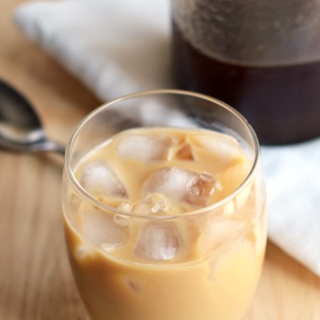 cold brewed iced coffee