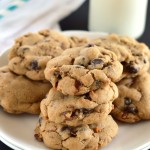 Chocolate toffee pecan cookies