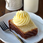 Lemon Square Bundt Cake with lemon buttercream