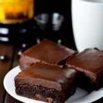 Kahlua Brownies with Chocolate Kahlua Ganache