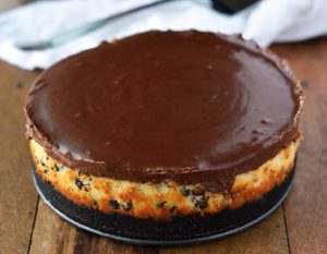 Chocolate Chip Cheesecake with Chocolate Mousse