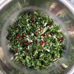 Kale Salad with Feta, Pecans and Cranberries