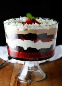 Chocolate Covered Strawberry Brownie Trifle